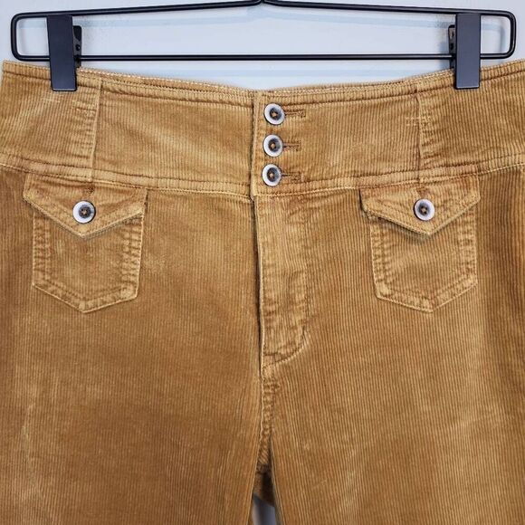 Pilcro Anthropologie Womens Bootcut High Rise Corduroy Pants Size 27 Orange Boho - Picture 3 of 11